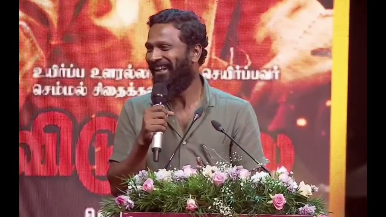 Vetrimaran angry on stage. 😨 Cut short his speech