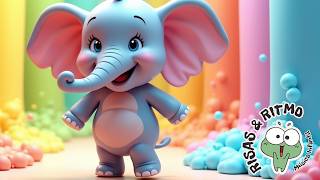 Música infantil Elefantito Trompa Larga 🐘🌧️ | Canciones infantiles para bailar y jugar 💦🎶
