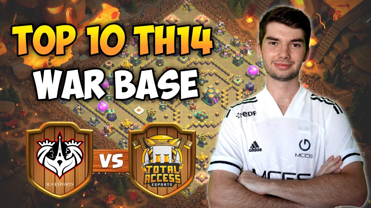 Top 9 TH14 War Base with Link | M.S Esports vs Total Access & QSFN vs Empire Gaming Bases