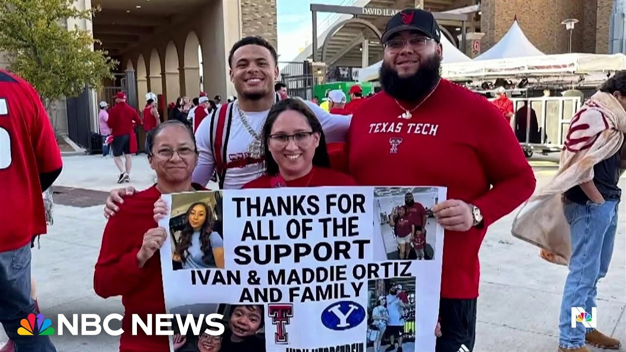 Texas Tech and BYU fans rally for family after car accident