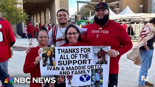 Texas Tech and BYU fans rally for family after car accident