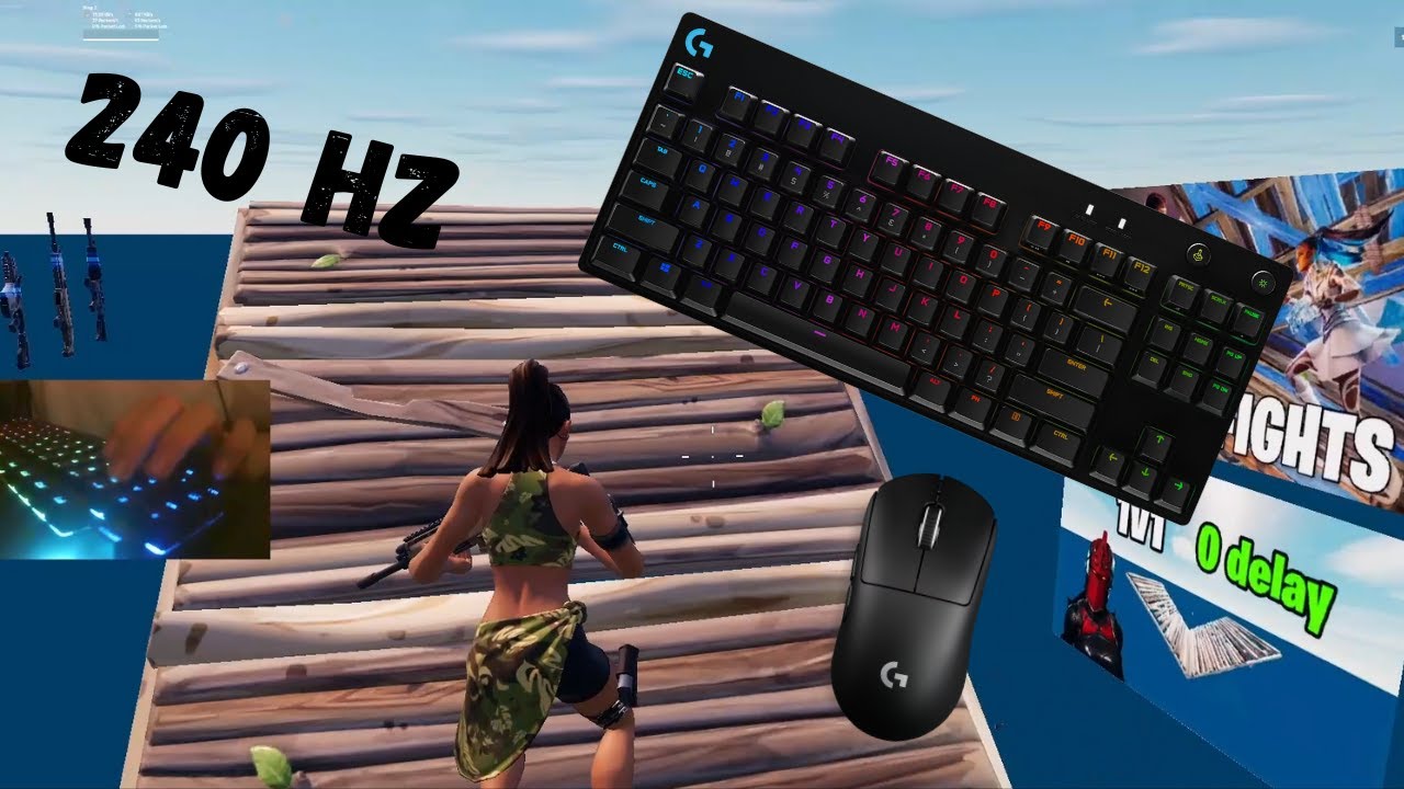 LOGITECK PRO 😍 Keyboard & Mouse Sounds ASMR 😴 Fortnite 1v1 Gameplay