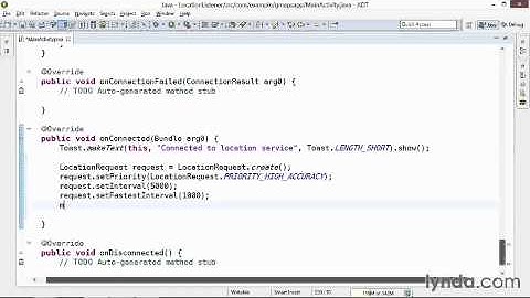 43 Listening for current location updates (Building Mobile Apps with Google Maps Android API v2)
