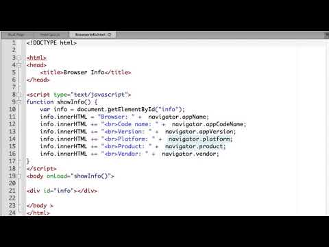 Browser Information | Javascript (In Ten Easy Steps)