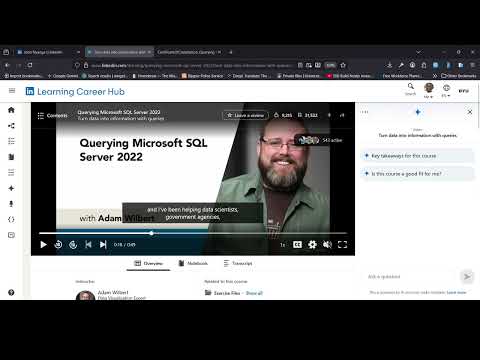 LinkedIn Course Completion Proof : Querying Microsoft SQL Server 2022
