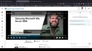 LinkedIn Course Completion Proof : Querying Microsoft SQL Server 2022