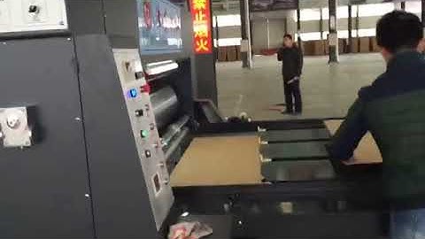 HRB chain feeding 2 color printing slotting carton box machinery; Flexo printer slotter box machine