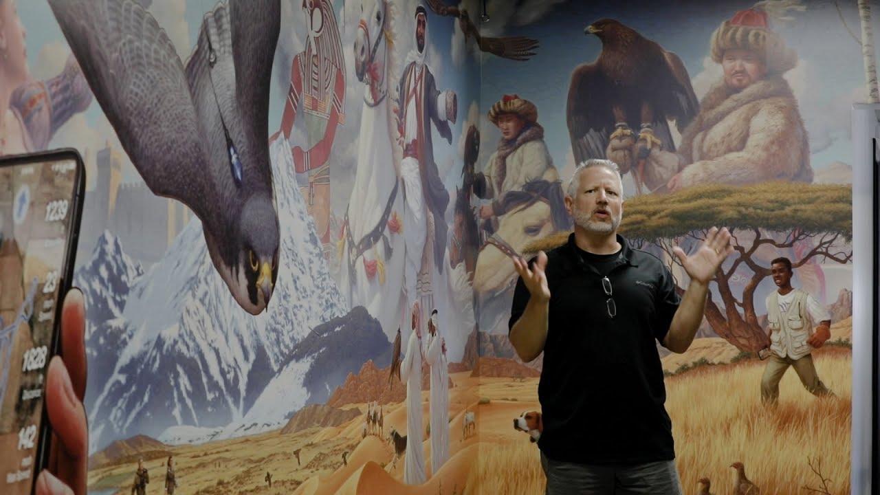 Falconry and Marshall: The Apotheosis (Unveiling of the Mural)