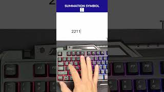 Summation Symbol Shortcut for Microsoft Word | Easy Sigma Symbol