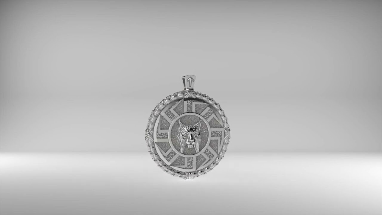 3D MODEL SLAVIC LYNX MEDALLION