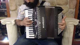 SCANTIER34ZWH - Ziricote Wood Scandalli Tierra Piano Accordion