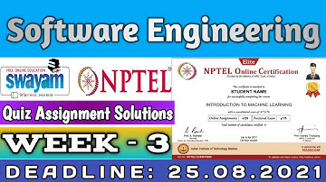 Nptel Software Engineering Week 3 Assignment Solutions 2021