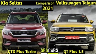 Kia Seltos(GTX Plus Turbo) Vs VW Taigun (GT Plus 1.5)🔥Comparison Video🔥SPS CARS Kia Seltos Gt Line Gtx Dct Vs Volkswagen Taigun Gt Full Comparison Video Which One Should Buy