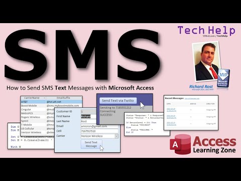 How to Send SMS Text Messages to a Mobile Cell Phone with Microsoft Access VBA. Also Works in Excel.