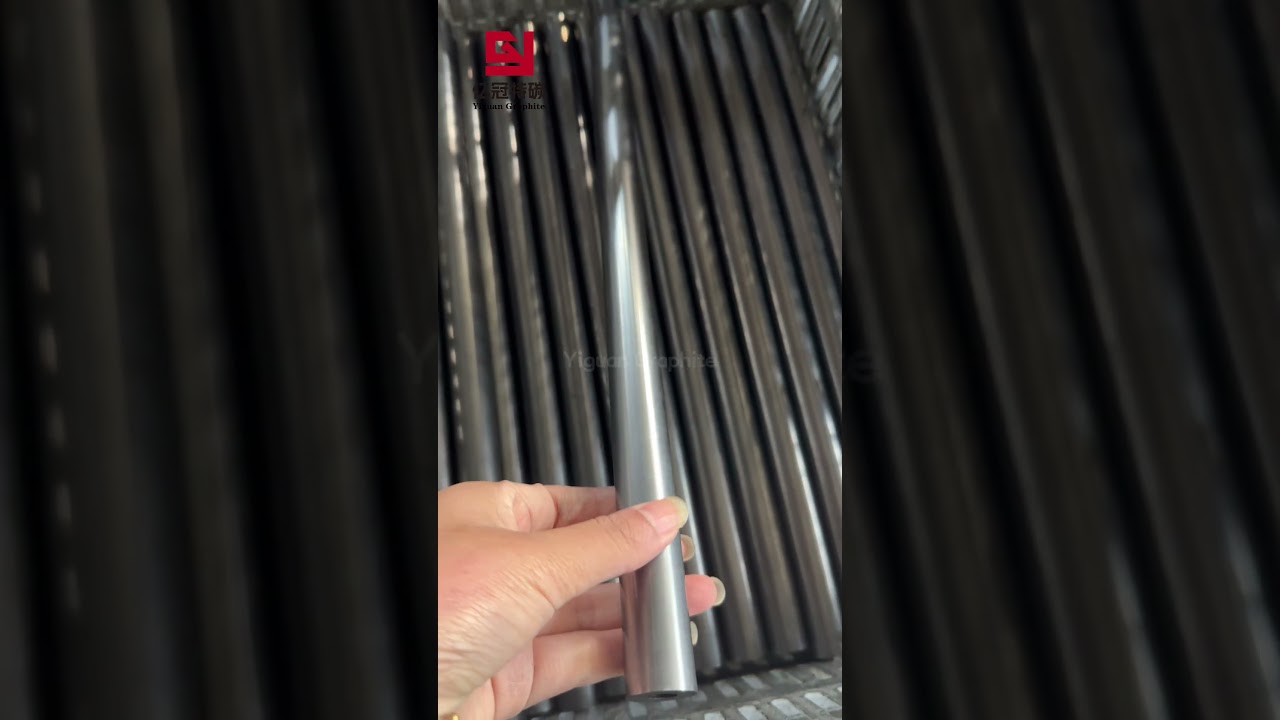 Mass production of graphite rods. 