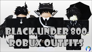 Black 'Under 800 Robux' Roblox Outfits