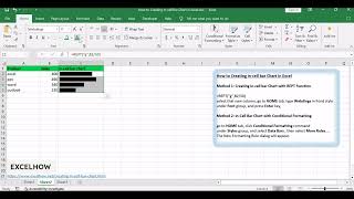 How to Creating in cell bar Chart in Excel