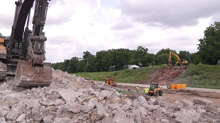 Melville Road Bridge demolished, select I-44 lanes closed as MoDOT cleans up