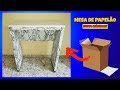 MESA DE PAPELÃO COM EFEITO MÁRMORE