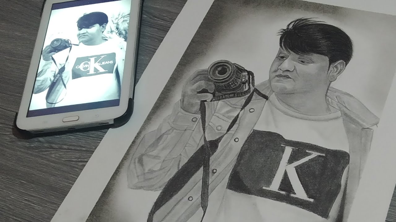 Pencil sketch with graphite pencil and charcoal pencil YouTube