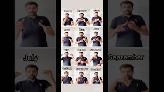 Learn India sign language- Months of the year #shorts #youtube #deaf #deafsignlanguage #deafindia