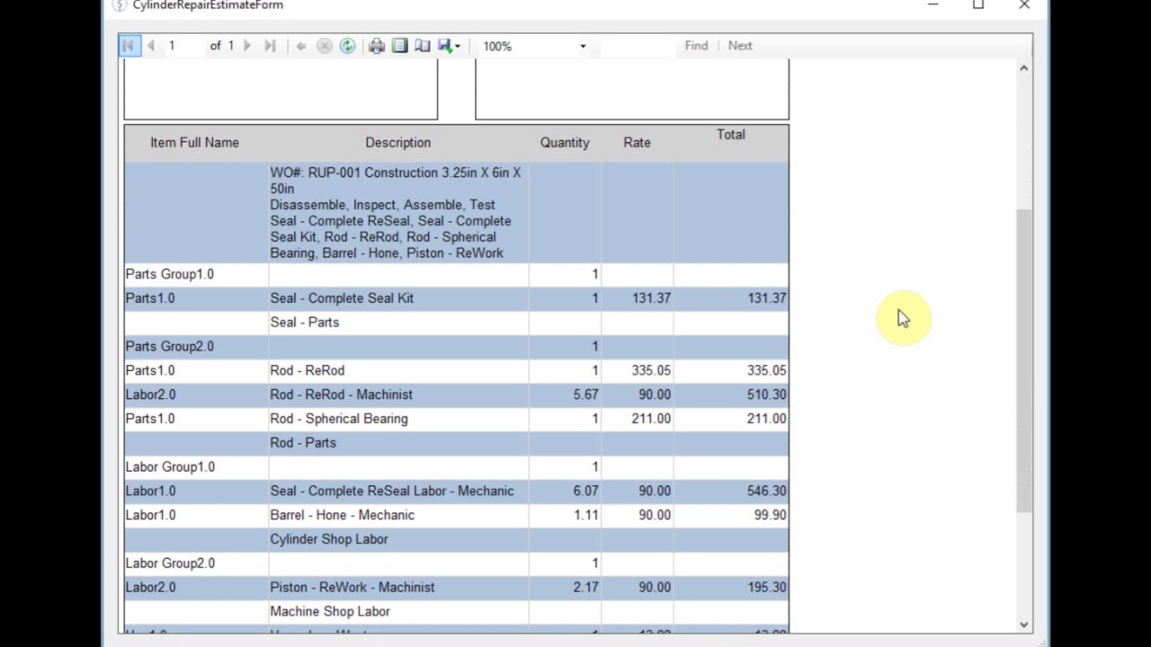 Hydraulic Repair Estimator Software Standalone YouTube