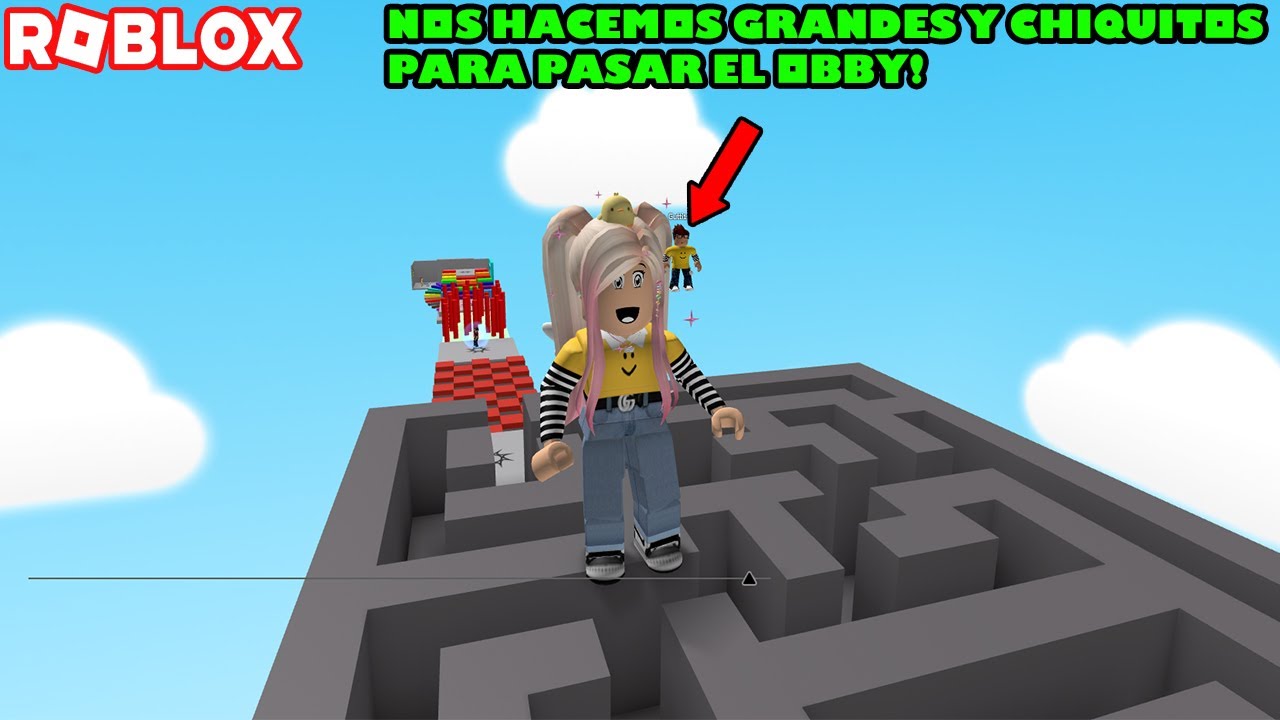 Nos Hacemos Grandes Y Chiquitos Para Pasar Este Obby! Grow Obby 🤪😁