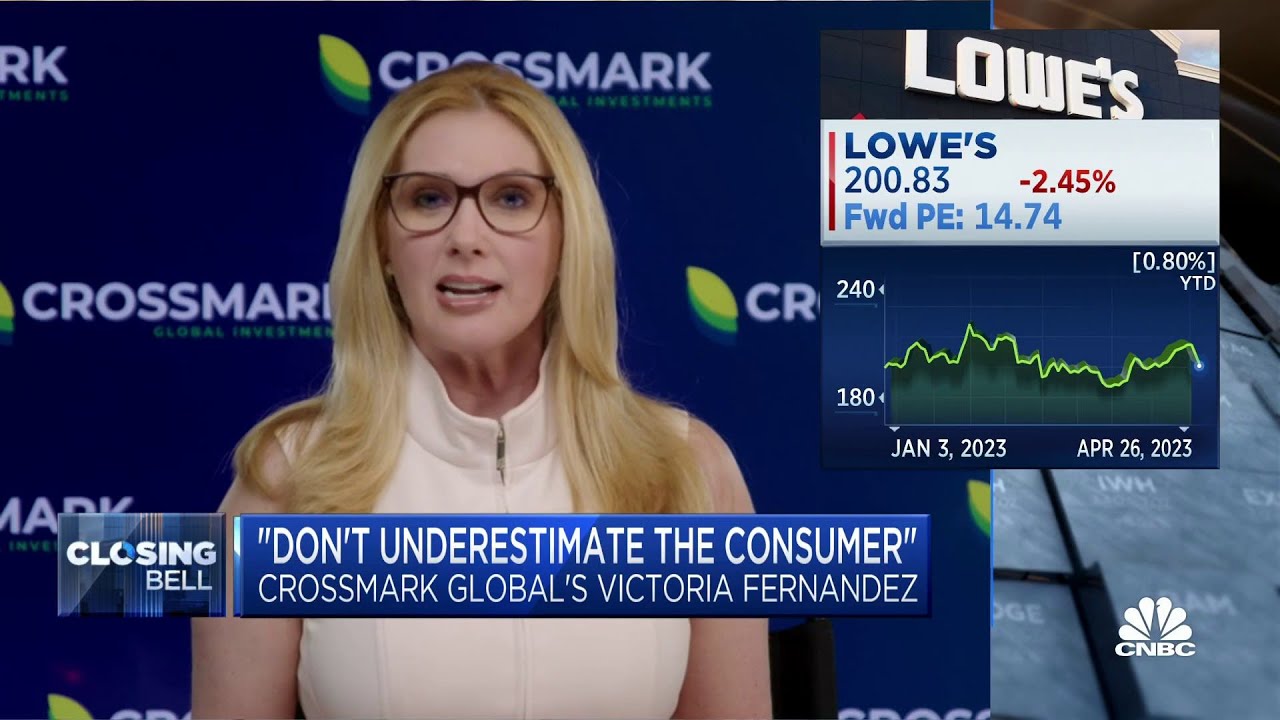 Look at Lowe's and TJX as strong consumer staples, says Crossmark's Victoria Fernandez YouTube