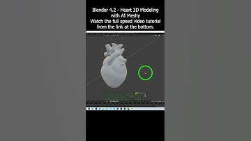 Blender 4.2 - Heart 3D Modeling with AI Meshy - Tutorial #Blender #Heart #Meshy #3DModeling