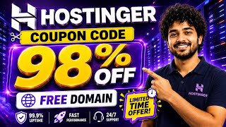 Hostinger Coupon Code 2026  | Get upto 98% OFF + FREE Domain | Hostinger Promo Code 2026 VERIFIED ✅