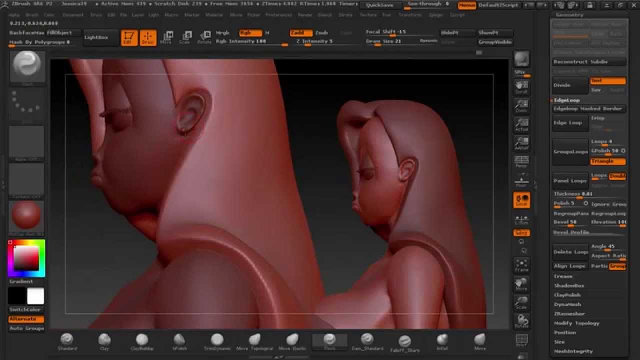 clear canvas zbrush 2018