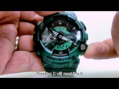 how to sync analog and digital time on g shock ga 110