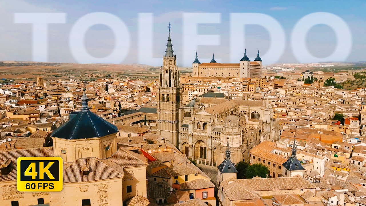 ТОЛЕДО 4K. Полет над красивым Толедо под расслабляющую музыку Chill House 2025 (4K UHD 60fps)