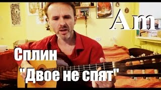 Сплин, Двое не спят, как играть, кавер на гитаре, аккорды к песне, Ам Сплин, Двое не спят, как играть, кавер на гитаре, аккорды к песне, Ам