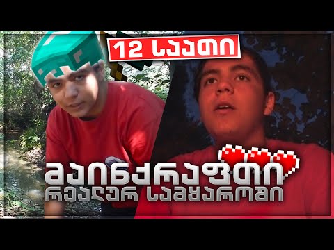 მაინქრაფტი რეალურ ცხოვრებაში🌎12 საათიანი ჩელენჯი⏰