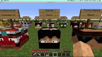 Minecraft Mods: Youtuber Heads Mod- PEWDIEPIE!?!?!