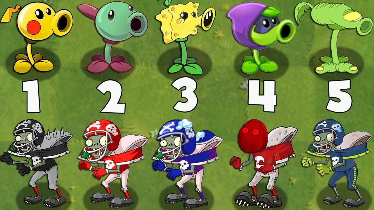 Plants vs Zombies Mod Zombotany All PEASHOOTER Plants VS All