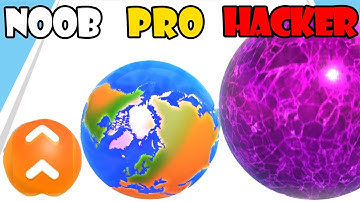 NOOB vs PRO vs HACKER in Level Up Balls Satisfying
