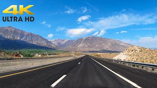 Scenic Highway 395 Through California 4K | Sierra Nevada Mountains Scenic Drive | Desert Relaxation
