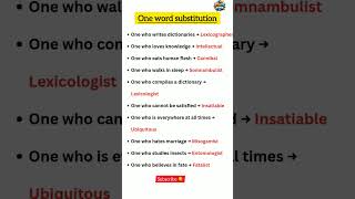 One word substitution #vocabulary #vocabboost #english #englishwords #saralsevabharti #mpsc #shorts