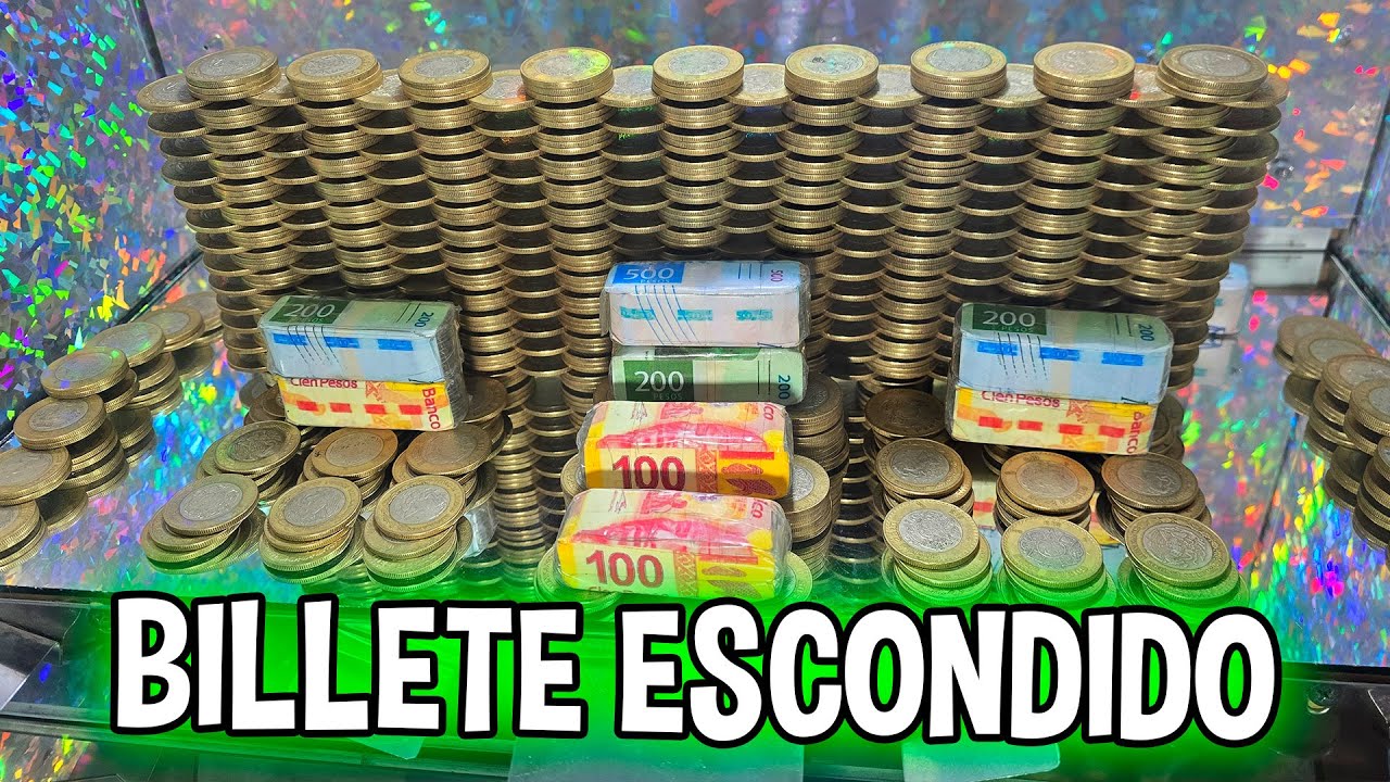 Hay un Billete de 1000 Escondido detras de esta MURALLA EXTREMA DE MONEDAS