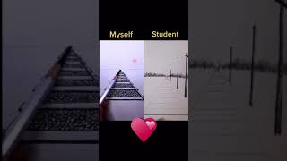 Teacher vs Student drawing challenge #drawing #art #18