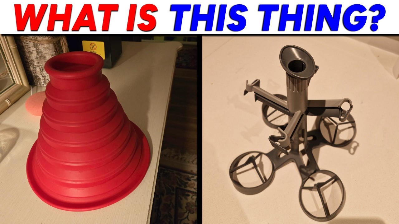 What Is This MYSTERIOUS Red Collapsible Cone And This Grey Plastic Part?