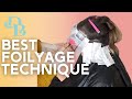 foilyage hair technique| brunette balayage hairstylists love