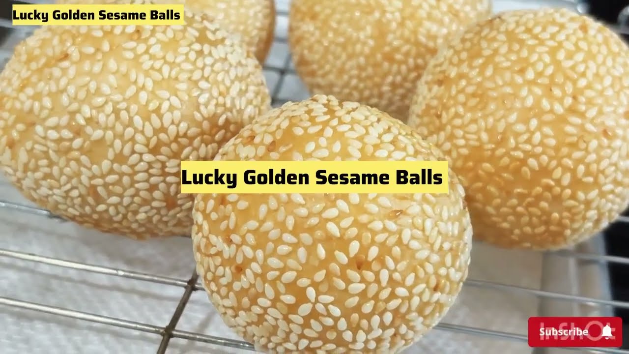 Lucky Golden Sesame Balls Happy Chinese New Year 🧧 
