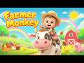 Farmer Monkey | A Peaceful Farm Story with Animals | 3d Cartoon