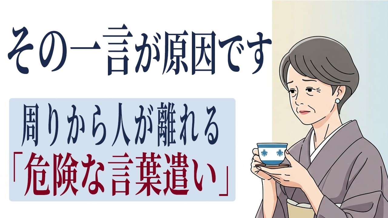 「その一言」が嫌われる原因です。60代からの女性が気づかない、周りの人を遠ざける「危険な習慣と言葉遣い」【60歳からの知恵袋】
