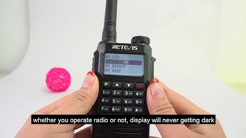 RETEVIS IP67 Dual Band RT87 Amateur Radio backlight function