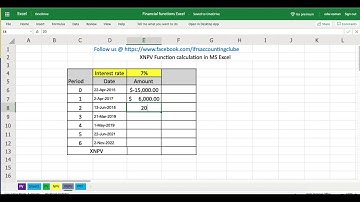 XNPV Function in MS Excel