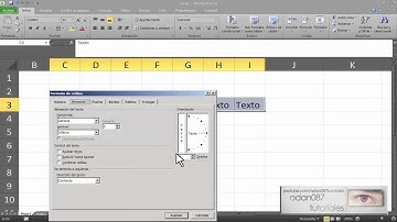 Excel girar rotar o inclinar texto